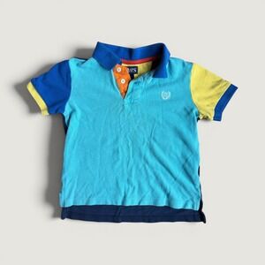 Vintage 90s Y2K 4T Colorblock Chaps Polo / 90s‎ Inspired Color Block 100% Cotton